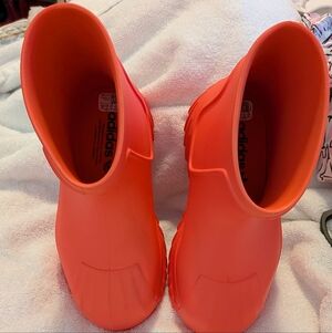 adidas Womens Orange Waterproof Rain Boots